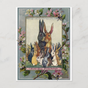 Cartes Pour Fêtes Annuelles Portrait d'Easter Bunny Family