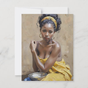 Cartes Pour Fêtes Annuelles Portrait d'une femme africaine L