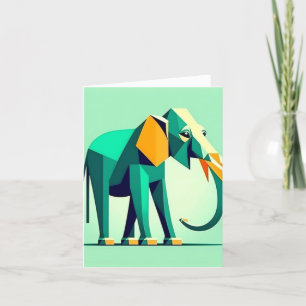 Cartes Pour Fêtes Annuelles Portrait Eléphant B