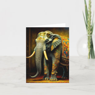 Cartes Pour Fêtes Annuelles Portrait Eléphant C