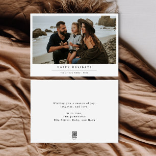 Cartes Pour Fêtes Annuelles Portrait familial moderne Plage côtière Noël