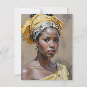 Cartes Pour Fêtes Annuelles Portrait femme africaine G