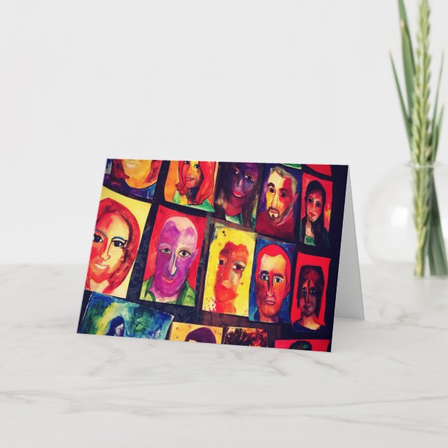 Cartes Pour Fêtes Annuelles Portraits (Devant)