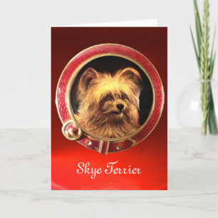Cartes Pour Fêtes Annuelles PORTRAITS DE CHIEN DE MINIATURE VICTORIENNE Skye T