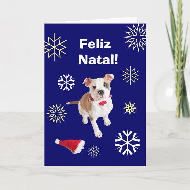 Cartes Pour Fêtes Annuelles Portugais : Feliz natal ! Joyeux Noël ! (Devant)