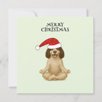 Cartes Pour Fêtes Annuelles pose de yoga de chien joyeux Noël
