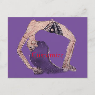 Cartes Pour Fêtes Annuelles Pose de yoga en arrière Vintage Thunder_Cove