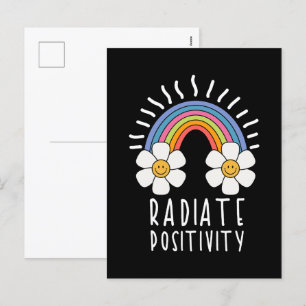 Cartes Pour Fêtes Annuelles Positivité du rayonnement   Arc-en-ciel coloré et