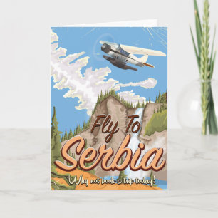 Cartes Pour Fêtes Annuelles Poster de voyage animé pour aller en Serbie
