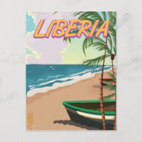 poster de voyage de vacances au Libéria