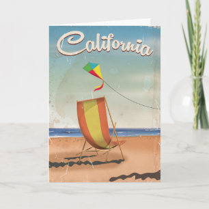 Cartes Pour Fêtes Annuelles Poster de voyage vintage Long Beach California