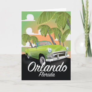Cartes Pour Fêtes Annuelles poster de voyage vintage Orlando Florida