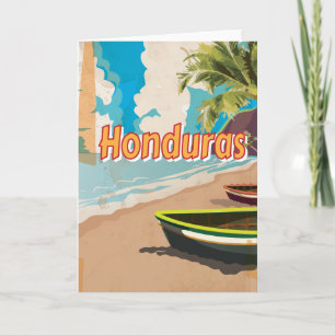 Cartes Pour Fêtes Annuelles Poster des vacances Vintages au Honduras