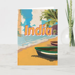 Cartes Pour Fêtes Annuelles Poster des vacances Vintages en Inde
