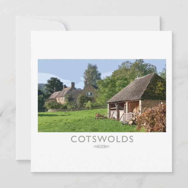 Cartes Pour Fêtes Annuelles Poster du Chemin de fer Cotswolds (Devant)