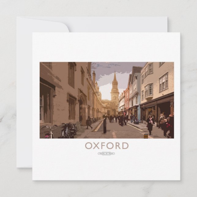 Cartes Pour Fêtes Annuelles Poster du chemin de fer d'Oxford (Devant)