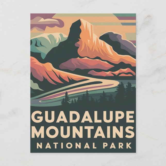 Cartes Pour Fêtes Annuelles Poster du parc national des Monts Guadalupe (Devant)