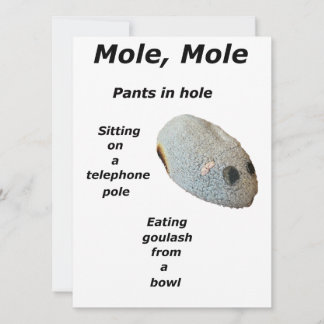Cartes Pour Fêtes Annuelles Poster Mole, Mole