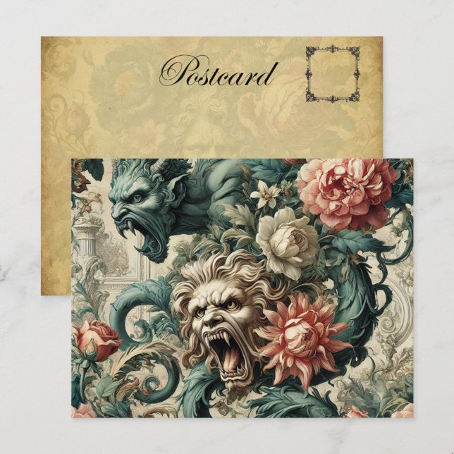 Cartes Pour Fêtes Annuelles Posture de la Perdition - gothique victorien (Devant / Derrière)