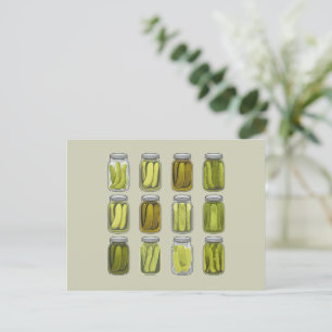 Cartes Pour Fêtes Annuelles Pot de pickles en conserve vintage pour amateur de
