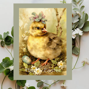 Cartes Pour Fêtes Annuelles Poules de Pâques en forêt