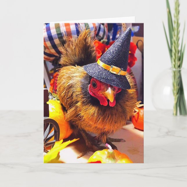 Cartes Pour Fêtes Annuelles Poulet de Halloween (Devant)