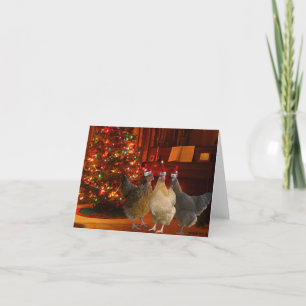 Cartes Pour Fêtes Annuelles Poulets de Noël