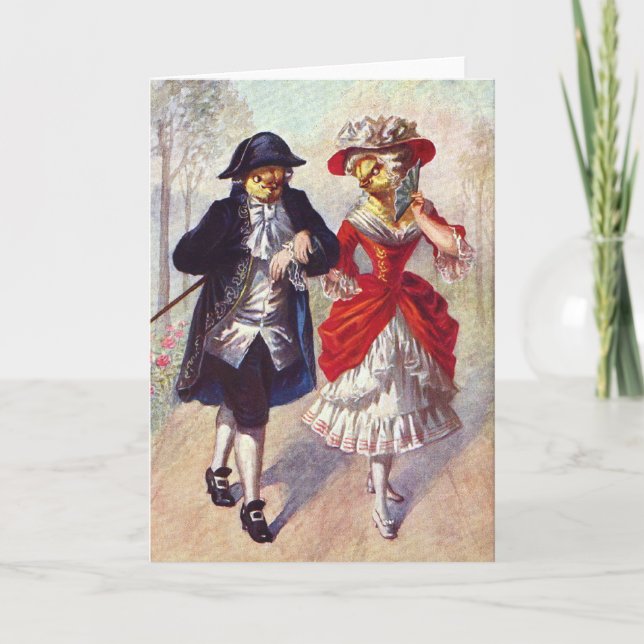 Cartes Pour Fêtes Annuelles Poulets victoriens (Devant)