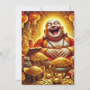Cartes Pour Fêtes Annuelles Poumon de bouddha rire de richesse - Nouvel An chi