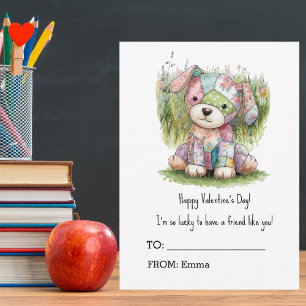 Cartes Pour Fêtes Annuelles Poupée de chien mignon pour enfants à l'école pour
