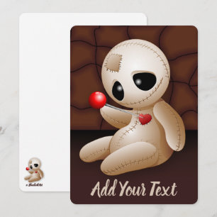 Cartes Pour Fêtes Annuelles Poupée Vaudou Dessin Animé Amoureux