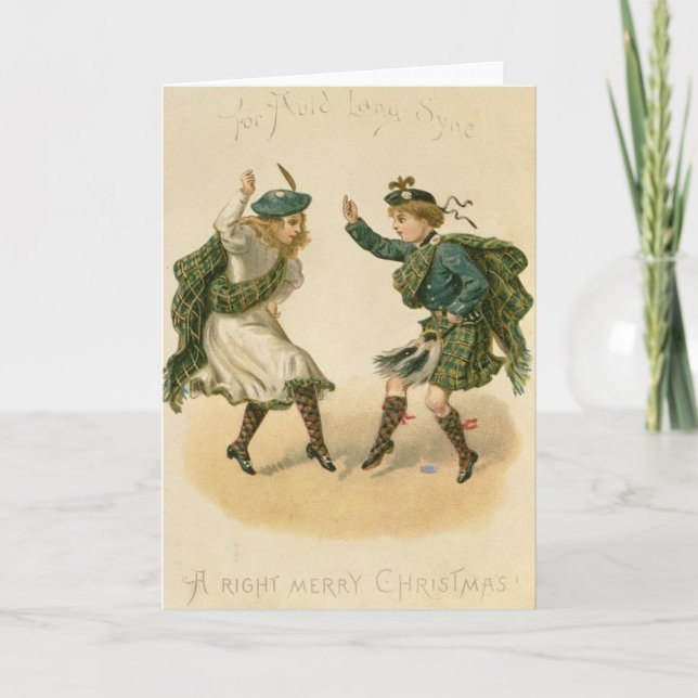Cartes Pour Fêtes Annuelles Pour Auld Lang Syne - Un Joyeux Noël" (Devant)