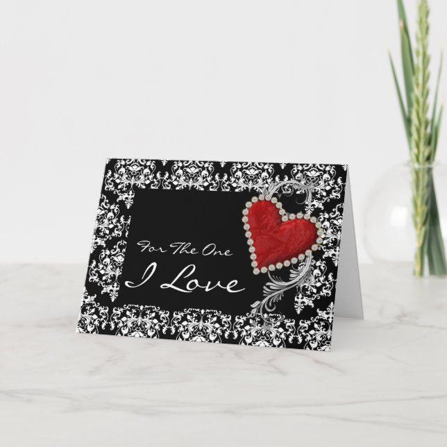 Cartes Pour Fêtes Annuelles "Pour celui que j'aime" anniversaire romantique de (Devant)