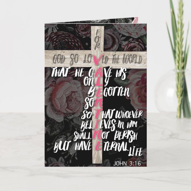 Cartes Pour Fêtes Annuelles Pour Dieu si aimé le monde (Devant)