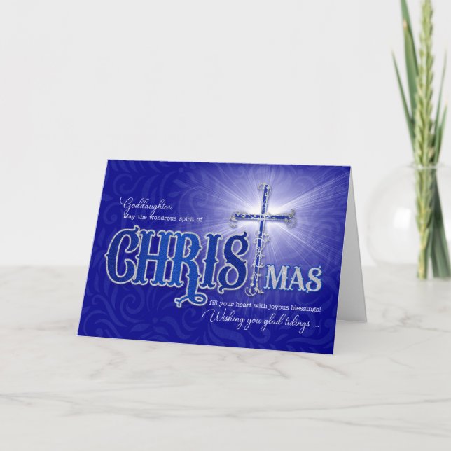 Cartes Pour Fêtes Annuelles pour Goddaugther Religieux Noël chrétien (Devant)