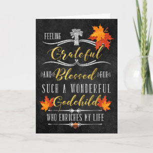 Cartes Pour Fêtes Annuelles pour Godson Thanksgiving Blessings Chalkboard