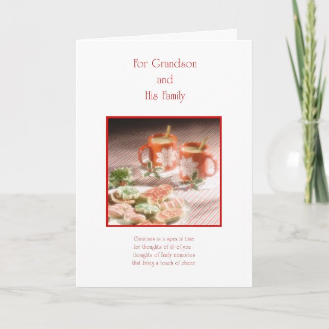 Cartes Pour Fêtes Annuelles Pour Grand-fils et sa famille (Devant)