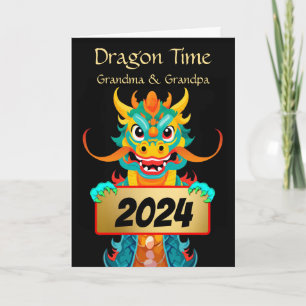 Cartes Pour Fêtes Annuelles Pour grands-parents chinois Nouvel An du Dragon