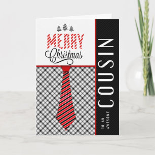 Cartes Pour Fêtes Annuelles pour Homme Cousin Joyeux Noël Masculine Necktie