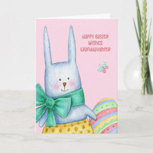 Cartes Pour Fêtes Annuelles Pour la petite fille Lapin de Pâques avec Oeuf Déc