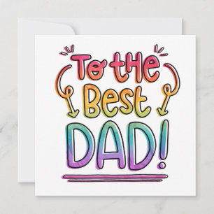 Cartes Pour Fêtes Annuelles Pour le meilleur papa Fête des pères Arc-en-ciel M