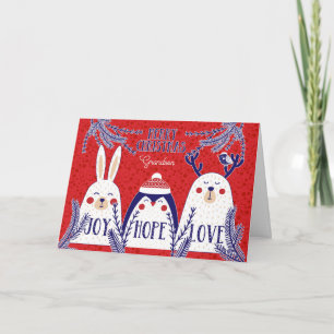 Cartes Pour Fêtes Annuelles pour le Noël de votre petit-fils Créatures de la f