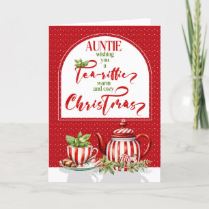 Cartes Pour Fêtes Annuelles pour le Thé de Tante et la Menthe Poivrée Noël