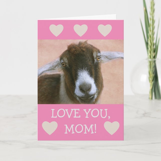 Cartes Pour Fêtes Annuelles Pour maman chèvre mignonne Valentine's (Devant)