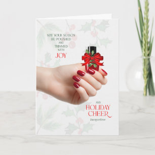 Cartes Pour Fêtes Annuelles pour Manucure Taillé avec Joie avec Nom
