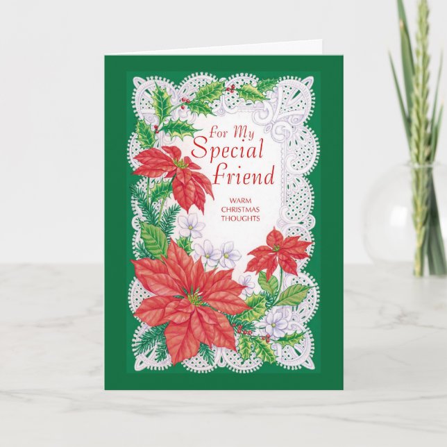 Cartes Pour Fêtes Annuelles Pour mes pensées chaudes de Noël d'ami spécial (Devant)