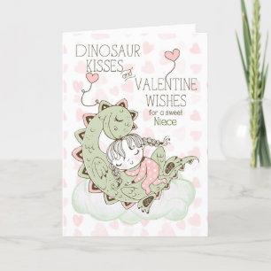 Cartes Pour Fêtes Annuelles pour nièce Bisous de dinosaure Stegosaurus Saint-V