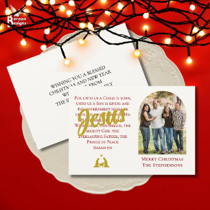 Cartes Pour Fêtes Annuelles POUR NOUS Esaïe Photo Noël