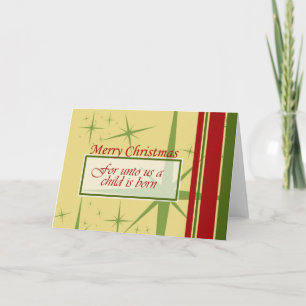 Cartes Pour Fêtes Annuelles Pour nous un enfant est né