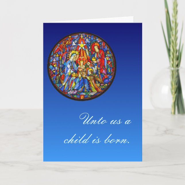 Cartes Pour Fêtes Annuelles Pour nous un enfant naît / Nativité (Devant)